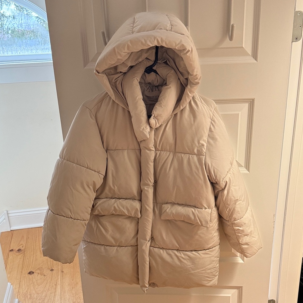 Zara Kids Cream Puffer Jacket